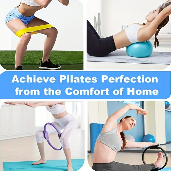 7pcs Premium Yoga Pilates Set, Non-Slip Exercise Rings for Flexibility and Strength Training, Home Fitness Equipment for Toning - Image 10