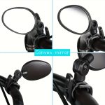 [360° Rotatable Bike Mirror Fit] Durable, Fit 360° Rotatable Bike Mirror - Oval Acrylic Convex Rear View, Shockproof Handlebar Mirror for Mountain & Road Bikes - Image 3