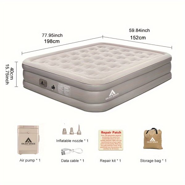 1pc Outdoor Inflatable Bed Sleeping Pad, Camping Tent Automatic Air Mattress for Home Use - Image 8
