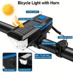 1pc Solar Powered Bicycle Horn Light With Power Indicator, T6 Bright LED Front Light, USB Rechargeable, High-Decibel Horn, Multiple Light Modes (350/200 Lumens) - Image 11