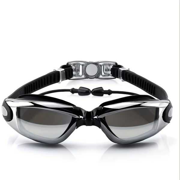 [Anti-Fog Swim Goggles] Anti-Fog Waterproof Professional Racing Swim Goggles | PC Polycarbonate Material, Integrated Ear Plugs, Adult Use, White Frame, for Competitive Swimming - Image 9