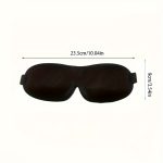 1pc Unisex Sleep Mask, 3D Light Blocking Eye Mask, Comfortable Polyester, Ideal for Supine and Side Sleepers, Solid Color, Black, Yoga Silicone Eye Pillow - Image 4