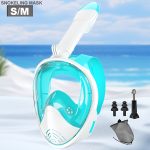 1pc JoyMaySun Full Face Snorkeling Mask with Camera Holder - Anti-Fog & Leakproof 180° Panoramic Goggles, Large Frame Silicone Swim Glasses Set for Adults, Scuba, Snorkeling, Freediving (No- Design) - Image 21