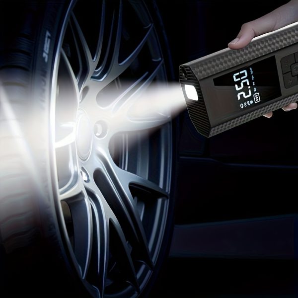 Portable Tire Inflator, 150PSI Air Compressor with Pressure Gauge & LED Light, 3X Fast One-Button Smart Cordless Pump for Cars, Motorcycles, Bikes, Balls, and More - Image 7