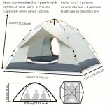 Portable automatic quick-open installation-free family camping tent outdoor hiking tent - Image 10