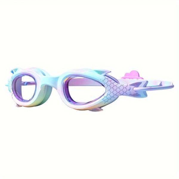 Children's Swimming Goggle and Silicone Cap, Cartoon Design, Anti-fog Clear Vision for Boys and Girls, Professional Water Sports Swimming Equipment - Image 3