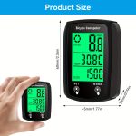 Wired Bike Computer, Bicycle Odometer with MPH And KM/H Options, Featuring a Touch Sensor Switch, Large Digital LCD Display, And Automatic Wake-Up Function - Image 2