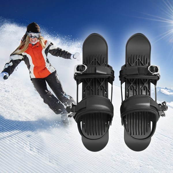 Mini Ski Skates - All-Terrain Snow Skating & Skiing Shoes with Adjustable Binding-Compatible for skateboarding on Snow | Low-Temperature Friction-Resistant Winter Sports Gear | (No Binding Included) | for beginners on Mountains & Urban - Image 8