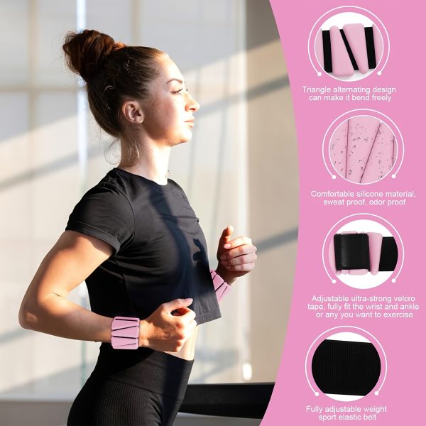 1 Pair of Weighted Wristbands, Total Weight 1 Lb / Approximately 225 Grams Each. Ideal for Muscle Building and Shaping, Essential for Running, Yoga, and Full-body Workouts. Unisex Design, Perfect as a Valentine's Day Gift. Enhances Training - Image 8