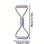 Versatile 8-Shaped Yoga Resistance Band for Full Body Workout - Ideal for Men & Women, Home Gym Fitness Training, TPE Material, Available in Purple/Green/Blue - Image 12