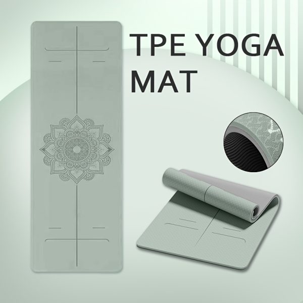 Non-Slip TPE Thick Yoga Mat with Alignment Markers, Large Size 182.88cm Long X 80.01cm Wide X 0.58cm Thick, Tear-Resistant Exercise And Fitness Mat for Yoga, Pilates, And Floor Training. - Image 19