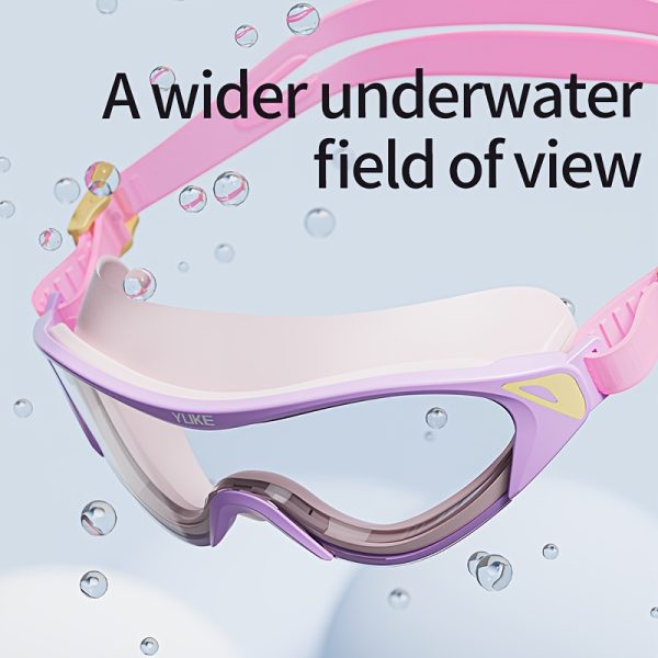 1pc Kids Swim Goggles, Anti-Fog High Definition Large Frame, Waterproof Silicone Seal, PC Material, Suitable for Ages 3-15, Ideal for Training And Leisure, Perfect for Festive Gifts - Purple - Image 2