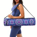 Boho Mandala Flower 1pc Yoga Mat Storage Bag, Single Shoulder Fitness Mat Storage Bag for Women Outdoor Sports - Image 4