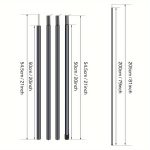 1 Set 17/21 Inch Telescoping Tarp Poles Heavy Duty Adjustable Camping Tent Poles, Portable Replacement Canopy Rods for Rain Fly, Awning, Outdoor Camping, Hiking, Backpacking, Sunshade, Colors choose Black/Silvery - Image 4