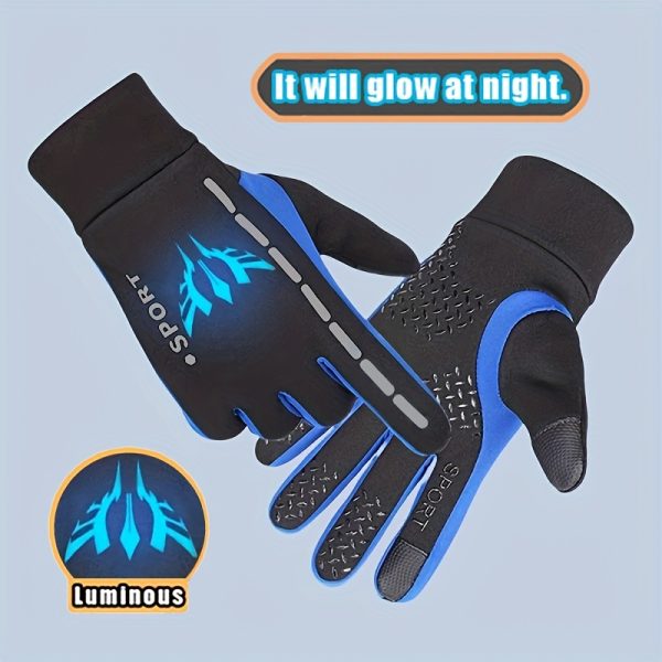 A Pair of Gloves Designed for Autumn And Winter, Featuring Separate Fingers for Skiing. These Glow-In-The-Dark Gloves Are Suitable for Both Boys And Girls, with Stylish Patterns That Shine at Night And a Plush Interior. Ideal for Everyday Wear And O - Image 7