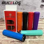 BUCKLOS Non-Slip Lockable Bike Grips - Soft Rubber, Waterproof Handlebar Covers with Textured Grip for Mountain Bikes, Black, Red, Orange, Purple, Green, Blue, Bicycle Accessories|Textured Grip Handlebars|Waterproof Rubber Grips