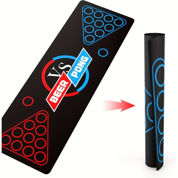 1pc 1pcs Beer Pong Table Mat Suitable for Adults Party Game - Portable Drinking Board for Camping, Backyard & for Use, No Cups/Balls/Electricity Needed, Ideal for Beer Pong (Table Not Included) - Image 8