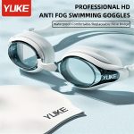 YUKE High-Definition Swimming Goggles, Waterproof Anti-Fog PC Material, Universal Fit for Adults, Unisex Design for Men and Women