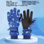 Ski Gloves, Christmas And New Year Gifts, Cute Printed Polar Lining Thickened Warm And Windproof Adjustable Wristband, Unisex Outdoor Gloves S/M/L Multicolor. - Image 26