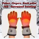 A Pair of Heated Gloves with Warmth on The Palms And Backs, Made of Oxford Cloth And Lined with Flannel, Equipped with Batteries, Essential for Winter. - Image 4