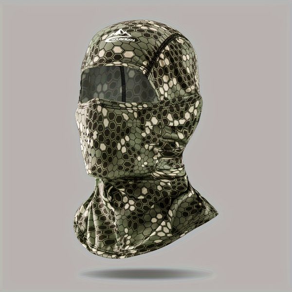A Summer Tactical Camouflage Hood for Men And Women, Suitable for Outdoor Fishing, Sun Protection, Cycling, Made of Breathable . - Image 5