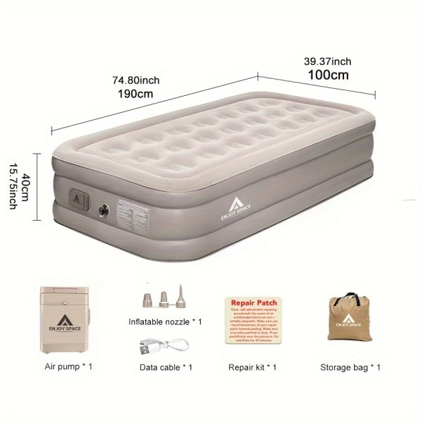 1pc Outdoor Inflatable Bed Sleeping Pad, Camping Tent Automatic Air Mattress for Home Use - Image 9