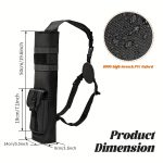 Pskook Archery Lightweight Back Arrow Quiver Dual Use Foldable Compact Hip Arrows Bag with Molle System Pocket Hanged for Target - Image 2