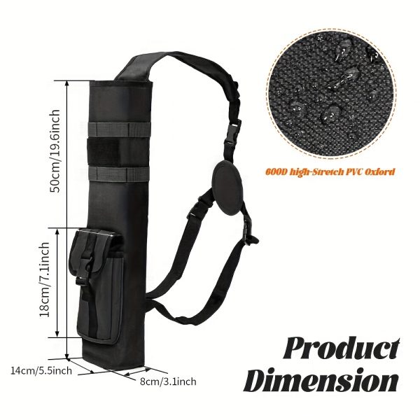 Pskook Archery Lightweight Back Arrow Quiver Dual Use Foldable Compact Hip Arrows Bag with Molle System Pocket Hanged for Target - Image 2