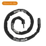 WEST BIKING Bicycle Security Lock with Password, Available in 150Cm/115Cm/90Cm/65Cm Chain Lengths, Ideal for Cycling And Backpacking Additions - Image 5
