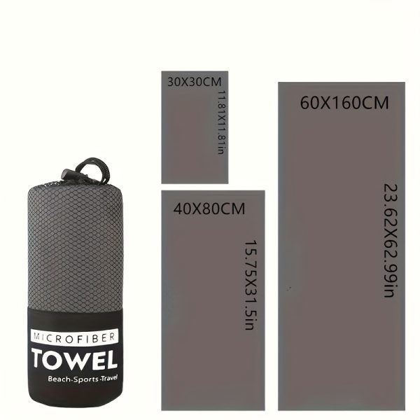 Ultra-Fine Fiber Sports Towel - Super Absorbent, Soft & Light -Friendly, Compact Travel Towel for Swimming, Beach, Gym - Quick-Dry, Hand Wash Only, Modern Design, Perfect for Outdoor Activities, Beach Towel, Sleek Towel Design, Quickdry Fabric - Image 4