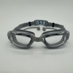 [Anti-Fog Swim Goggles] Anti-Fog Waterproof Professional Racing Swim Goggles | PC Polycarbonate Material, Integrated Ear Plugs, Adult Use, White Frame, for Competitive Swimming - Image 5