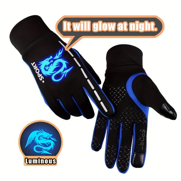 A Pair of Gloves Designed for Autumn And Winter, Featuring Separate Fingers for Skiing. These Glow-In-The-Dark Gloves Are Suitable for Both Boys And Girls, with Stylish Patterns That Shine at Night And a Plush Interior. Ideal for Everyday Wear And O - Image 11