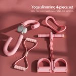 4pcs Yoga & Fitness Set for Home Workouts - Durable PP Material, Solid Color Design