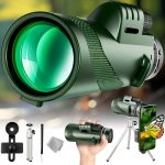 10x50 Portable HD High-Power Monocular Telescope, Extra-Large Objective Lens, Rubber Grip, Manual Focus - Perfect for Bird Watching, Concerts, Outdoor Camping, and Travel - Ideal Gift for Men, Perfect Holiday Gift, Father's Day Gift - Image 7
