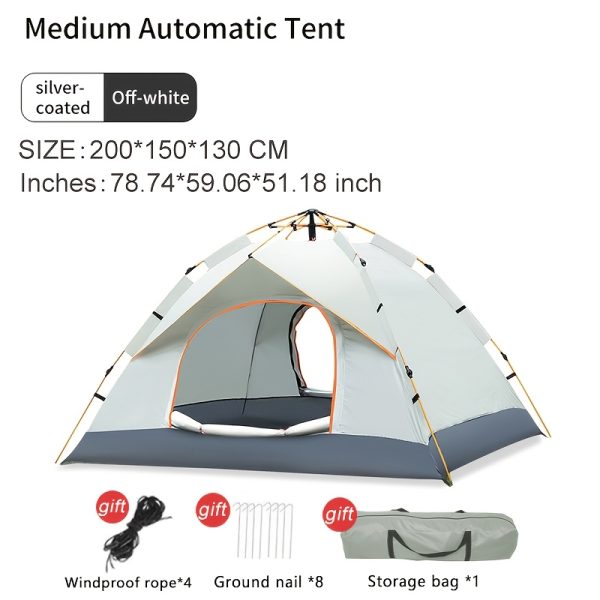 Portable automatic quick-open installation-free family camping tent outdoor hiking tent - Image 3