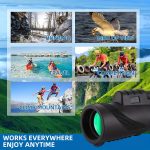 8X42 HD Portable Telescope Green Film Objective Lens Powerful High Quality Telescope Remote High Power Wide Angle Open Field Telescope Can be used for camping trips, bird watching, mountain climbing, hiking, Best gift for family and friends - Image 6