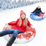 1pc Thickened PVC Inflatable Ski Tube | Anti-Tip Outdoor Adult Ski Mat, Durable and Cold-Resistant