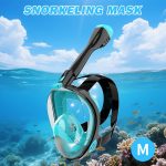 1pcs 180 degree panoramic snorkel mask - unobstructed view, leak prevention, dry top, Action Camera Bracelet, Anti-Fog Design, and New Exhaust Holes, storage bag, multilingual manual - designed specifically for adult snorkelers - Image 14