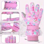 Ski Gloves, Christmas And New Year Gifts, Cute Printed Polar Lining Thickened Warm And Windproof Adjustable Wristband, Unisex Outdoor Gloves S/M/L Multicolor. - Image 4
