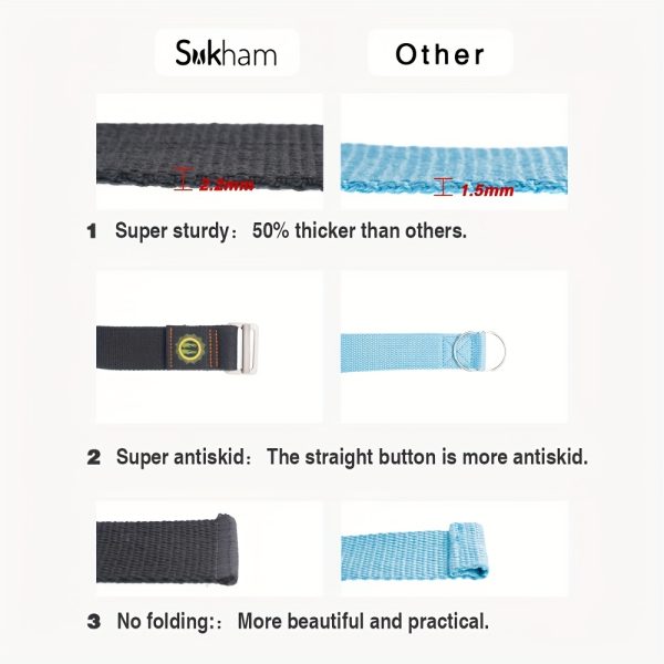 1pc Durable Yoga Stretching Band, Adjustable Sports Resistance Band for Flexibility Pilates Training - Image 8