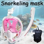 1 Full Face Snorkeling Mask | Adult Swimming Gear, 180 Degree Panoramic Dual Tube Mask with Camera Mount, PC Material - BOKEFA - Image 5