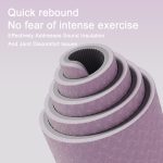 Non-Slip TPE Thick Yoga Mat with Alignment Markers, Large Size 182.88cm Long X 80.01cm Wide X 0.58cm Thick, Tear-Resistant Exercise And Fitness Mat for Yoga, Pilates, And Floor Training. - Image 2