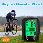 Wired Bike Computer, Bicycle Odometer with MPH And KM/H Options, Featuring a Touch Sensor Switch, Large Digital LCD Display, And Automatic Wake-Up Function