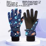 Ski Gloves, Christmas And New Year Gifts, Cute Printed Polar Lining Thickened Warm And Windproof Adjustable Wristband, Unisex Outdoor Gloves S/M/L Multicolor. - Image 24