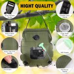 Solar Shower Bag | 5 Gal/ 20L Solar Heating Camping Shower Bag | Removable Hose | On-Off Switchable Shower Head | Ducha Portatil | Traveling Shower | Portable Shower for Beach Swimming, Hiking - Image 8
