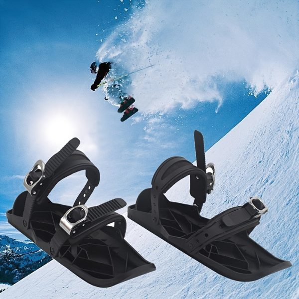Mini Ski Skates - All-Terrain Snow Skating & Skiing Shoes with Adjustable Binding-Compatible for skateboarding on Snow | Low-Temperature Friction-Resistant Winter Sports Gear | (No Binding Included) | for beginners on Mountains & Urban - Image 9