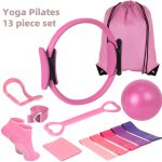 Set of 13 Purple Pilates And Yoga Tools | Professional Training Package | Enhances Core Strength And Flexibility | Home Workout Gear, Yoga Kits for Women, Pilates Equipment for Home Use.