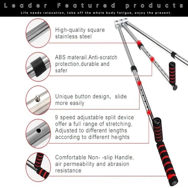 9-Adjustable Yoga Leg Stretcher, Stainless Steel Flexibility Trainer for Yoga, Ballet, Dance, Gymnastics & Boxing – Enhance Flexibility & Range of Motion – Perfect Gift for Women’s Day, Teacher’s Day, Mother’s Day & More - Image 2