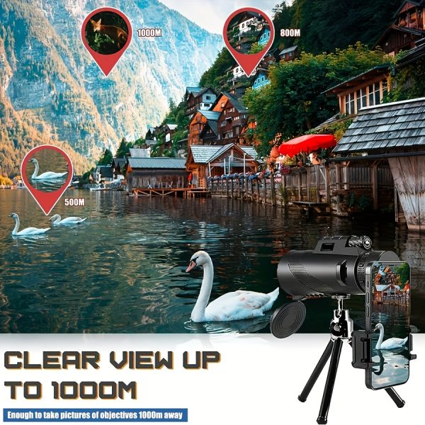 10x50 Portable HD High-Power Monocular Telescope, Extra-Large Objective Lens, Rubber Grip, Manual Focus - Perfect for Bird Watching, Concerts, Outdoor Camping, and Travel - Ideal Gift for Men, Perfect Holiday Gift, Father's Day Gift - Image 6