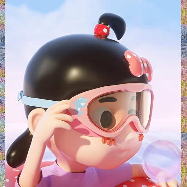 1pc Cartoon Swimming Goggles for Kids, Anti-Fog And Leak-Proof Large Frame Goggles, Suitable for Children Aged 4 to 16. - Image 2
